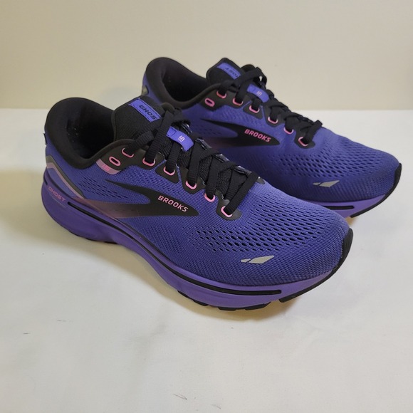 Brooks Shoes - Brooks Ghost 15 Womens Running Shoes Size 8.5 Purple Black Pink 1203801B544
